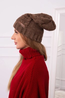 Czapka z polarem Ula K271 cappuccino  