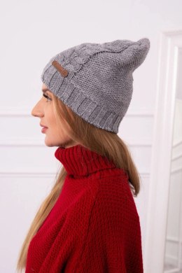 Czapka z polarem Ula K271 szara  