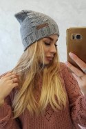 Czapka z polarem Ula K271 szara  