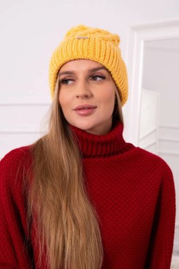 Czapka z polarem Wanda K281 żółta  
