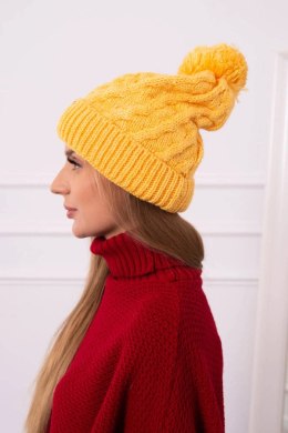Czapka z polarem Wanda K281 żółta  
