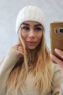 Czapka z wywinięciem Ariana K299 ecru  