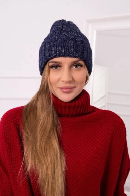 Czapka z wywinięciem Ariana K299 granatowa  