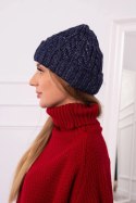 Czapka z wywinięciem Ariana K299 granatowa  