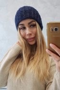 Czapka z wywinięciem Ariana K299 granatowa  
