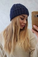 Czapka z wywinięciem Ariana K299 granatowa  