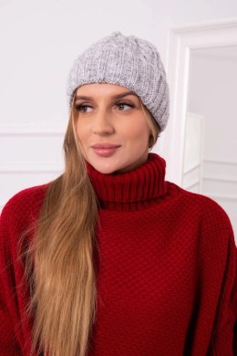 Czapka z wywinięciem Ariana K299 szara  