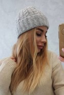 Czapka z wywinięciem Ariana K299 szara  