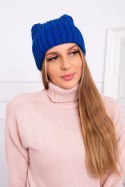 Czapka z wywinięciem Magda K293 chabrowa  