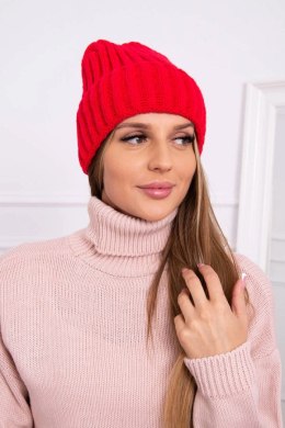 Czapka z wywinięciem Magda K293 czerwona  
