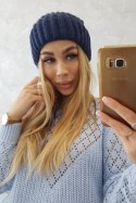 Czapka z wywinięciem Magda K293 granatowy  