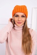 Czapka z wywinięciem Magda K293 pomarańczowy neon  