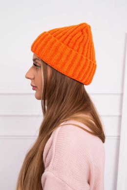 Czapka z wywinięciem Magda K293 pomarańczowy neon  