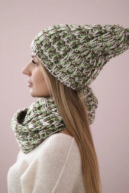 Komplet damski Flawia K269 zielony+brązowy  