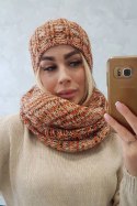 Komplet damski z polarem 4 Pory Roku K263 camelowy+rudy  