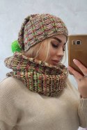 Komplet damski z polarem 4 Pory Roku K263 zielony neon  