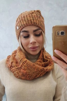 Komplet damski z polarem Tessa K315 jasny khaki+musztardowy  