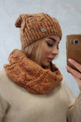 Komplet damski z polarem Tessa K315 jasny khaki+musztardowy  
