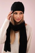 Komplet damski z szalem Amelia K329 czarny  