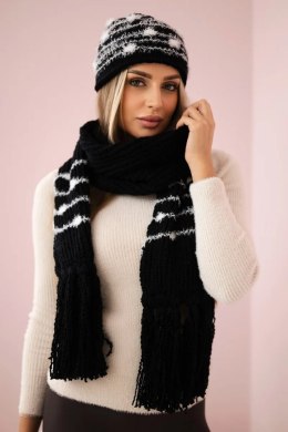 Komplet damski z szalem Anika K304 czarny  