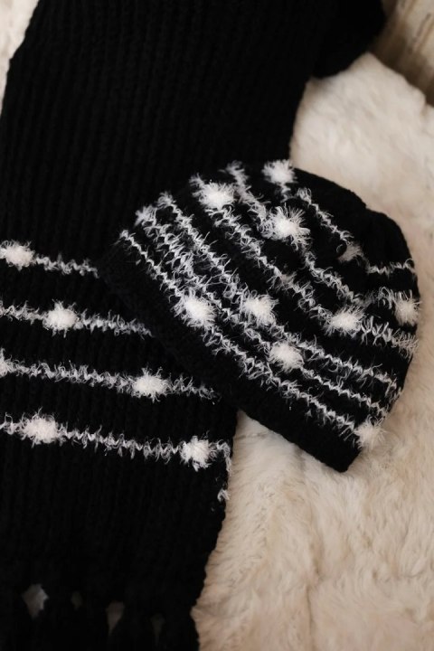 Komplet damski z szalem Anika K304 czarny  