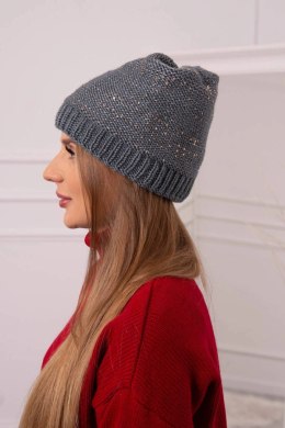 Czapka damska Amira K359 ciemno szara  