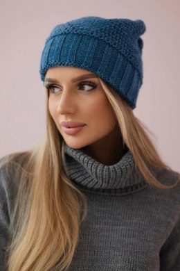Czapka damska Dagmara K332 ciemno jeansowa  
