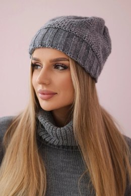 Czapka damska Danuta K331 ciemno szara  