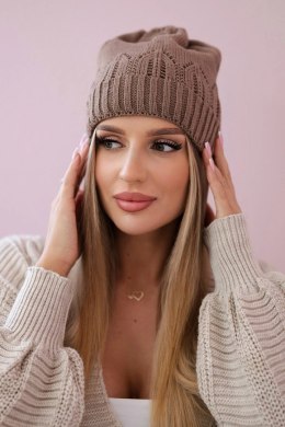 Czapka damska Irmina K333 mocca  