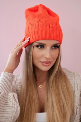 Czapka damska Irmina K333 pomarańczowa  