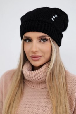 Czapka damska Larisa K395 czarna  