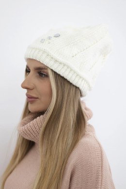 Czapka damska Larisa K395 ecru  