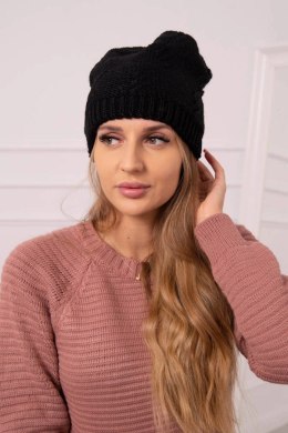 Czapka damska Lorena K377 czarna  