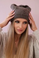 Czapka damska Lorena K377 mocca  