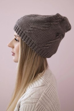 Czapka damska Lorena K377 mocca  
