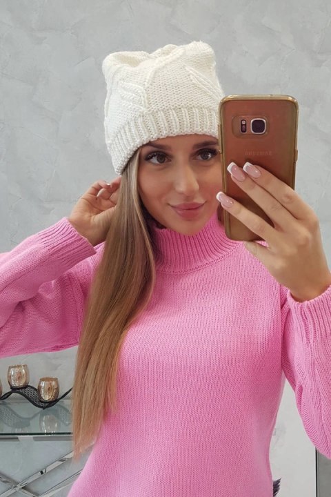 Czapka damska Majka K376 ecru Czapka damska Majka K376 ecru