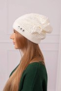 Czapka damska Maryna K407 ecru  
