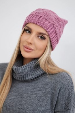 Czapka damska Nastia K373 ciemno różowa  