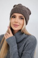 Czapka damska Nastia K373 mocca  