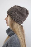 Czapka damska Nastia K373 mocca  