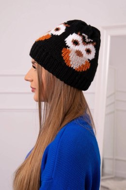 Czapka damska Ofelia K349 czarna  