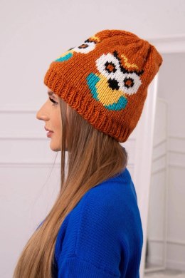 Czapka damska Ofelia K349 ruda  