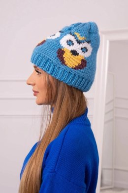 Czapka damska Ofelia K349 turkusowa  