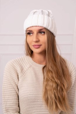 Czapka damska Selena K384 biała  