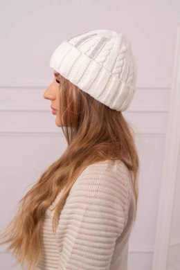 Czapka damska Selena K384 jasne ecru  