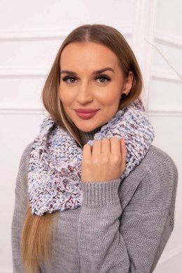 KN16 Komin damski niebieski+bordowy  
