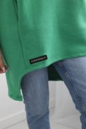 Bluza ocieplana z dłuższym tyłem jasno zielona  