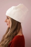Czapka damska Lorena K377 biała  