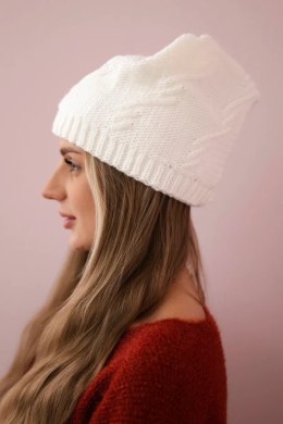 Czapka damska Lorena K377 biała  