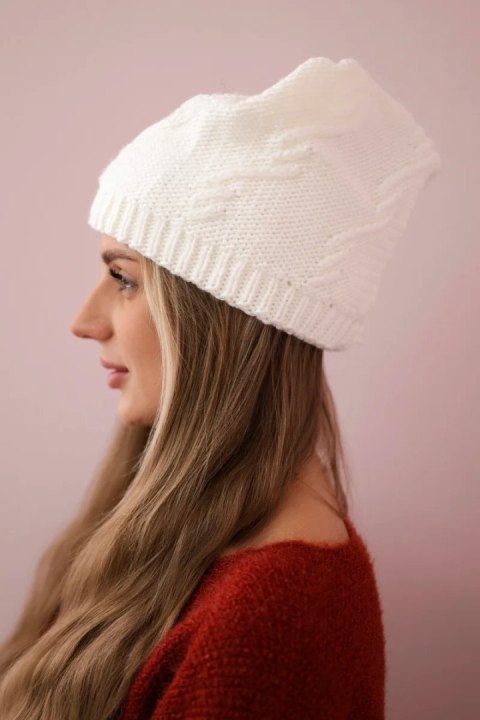 Czapka damska Lorena K377 biała Czapka damska Lorena K377 biała